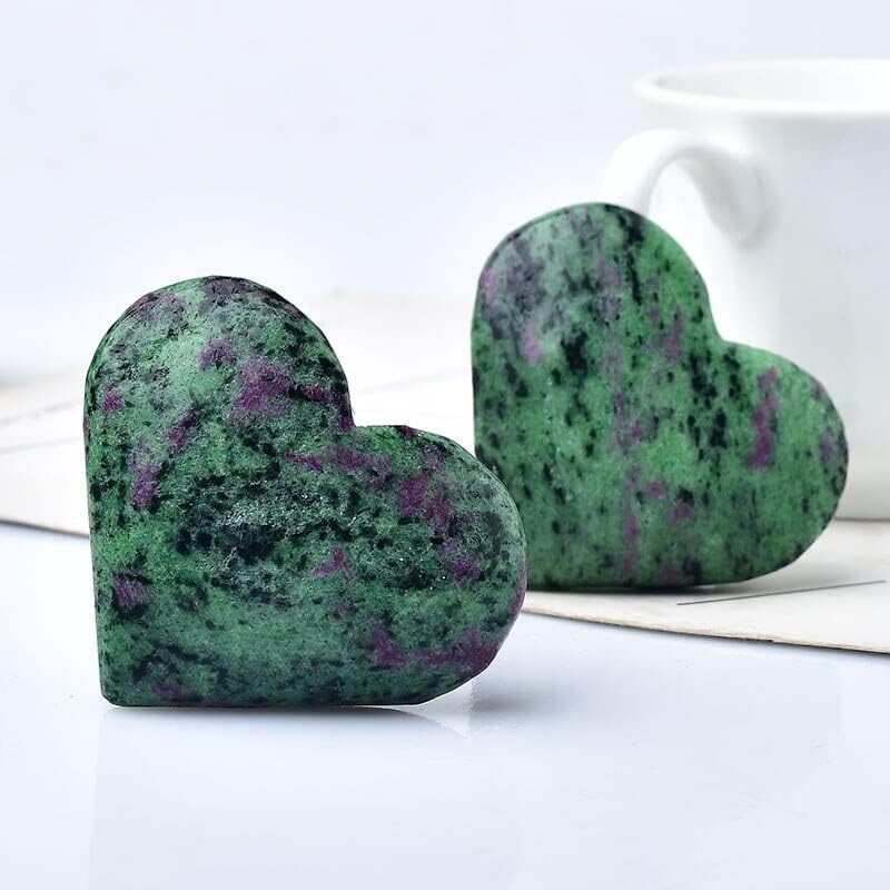 天然緑簾石ハート型手彫りポリッシュラブクリスタルお土産家の装飾グッズギフト