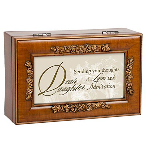 Cottage Garden Daughter Sending Thoughts of Love Burlwood Jewelry Music Box Plays You
