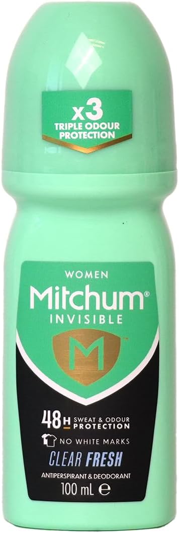 Invisible Women 48HR Protection Roll On Deodorant & Anti-Perspirant, No White Marks, Alcohol Free, Clear Fresh
