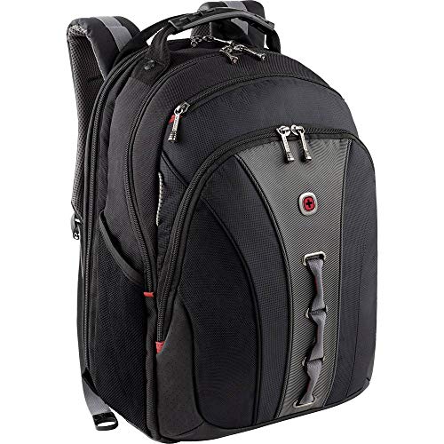 Image of Wenger Legacy 16 inch Laptop Backpack, Men's and Women's Laptop Bag, Black /Gray, One Size