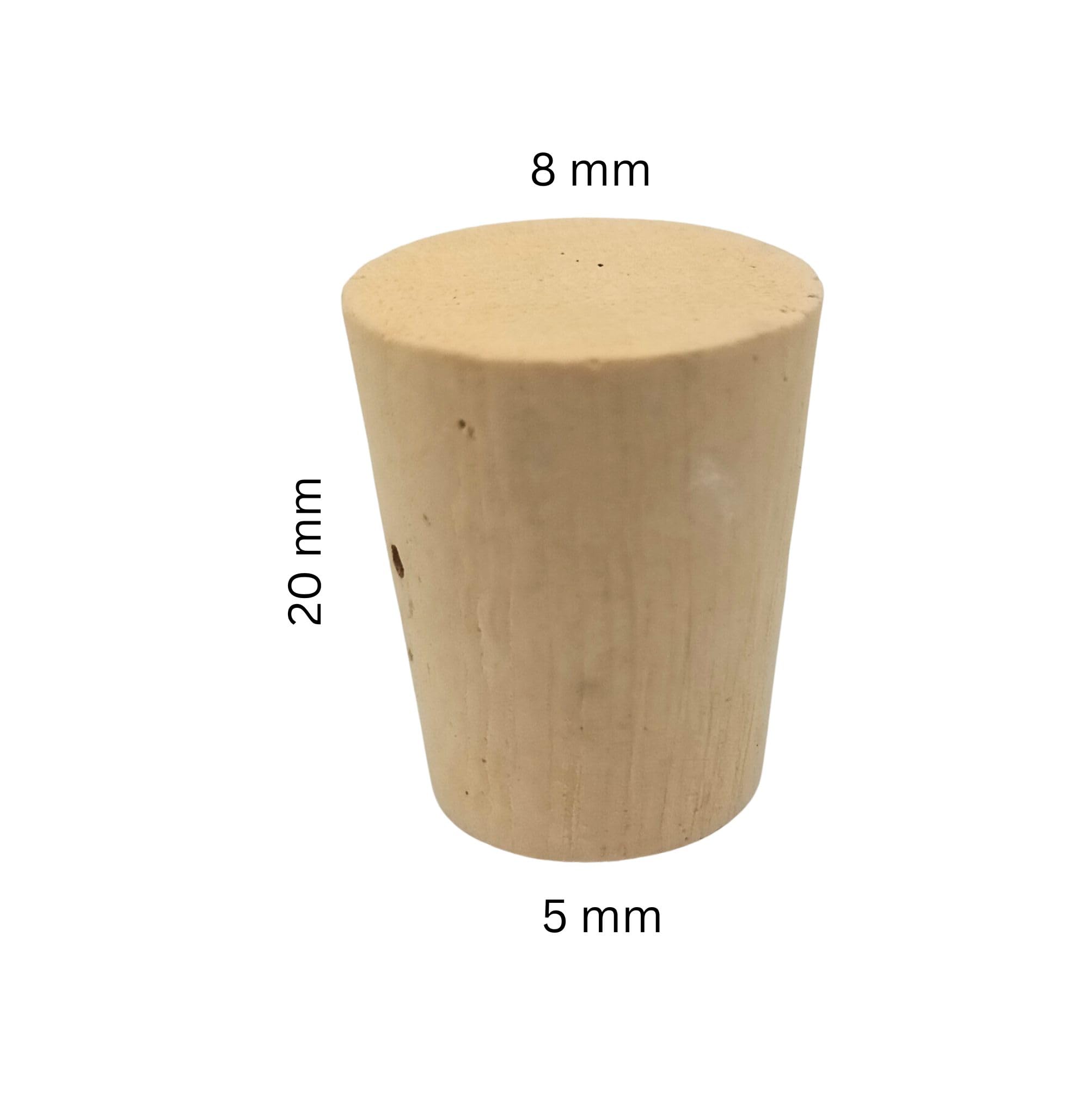 500 unidades de corcho, corcho) 20 mm x 8/5 mm de corcho natural