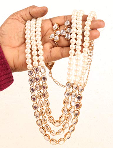 Image of Touchstone Indian Colorful Delicate Desire Traditional Exclusive Designer Jewellery Pendant Sets for Women