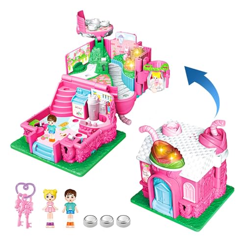 Générique Maison de Princesse, Ensemble de Jeu avec Lumières Magiques | Meubles de Rêve, Jouets Roses pour Filles, Décorations de Noël