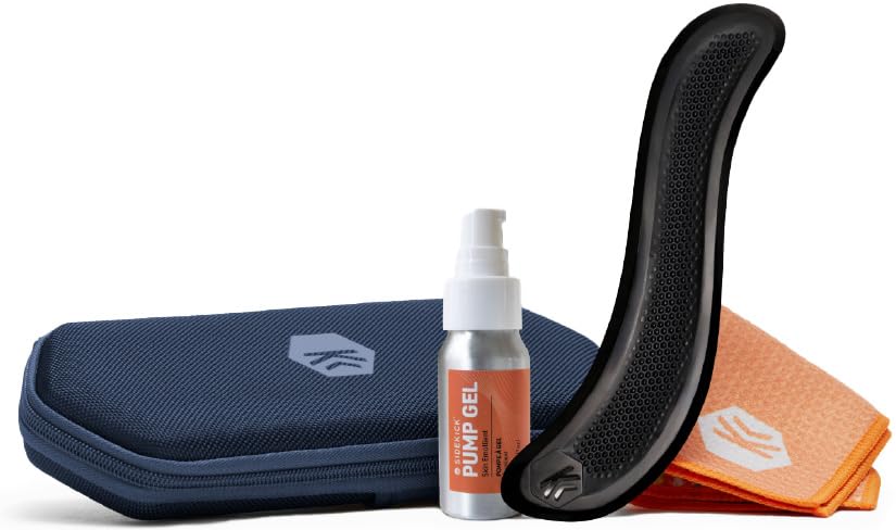 SIDEKICK Echo Muscle Scraper - Steel Gua Sha Tool - w/Patented Anti-Fatigue Grip Stainless Steel - Full Kit Included Designed for IASTM to Relieve Neck Shoulder Back and Muscle Pain (Carbon Black)