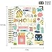 Pukka Pad, Carpe Diem Home Planner Spiral Bound Notebook with 6 Organizational Tabs and 2 Sticker Sheets – Features Appointment Calendars, Schedules, Meal & Grocery Plans, and To-Do Lists – 8.75 x 8in