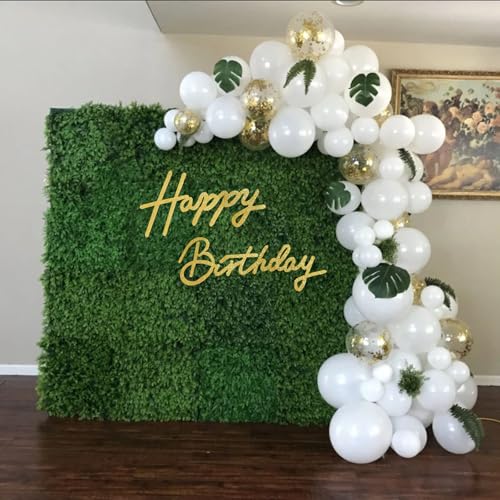 Image of TONIFUL Happy Birthday Sign for Backdrop - Glitter Gold Felt Banner - Includes Dot Glue - Perfect for Girl Boy Women Men Golden Birthday Party Backdrop,Wall Decr,Balloon Arch,Photo Background