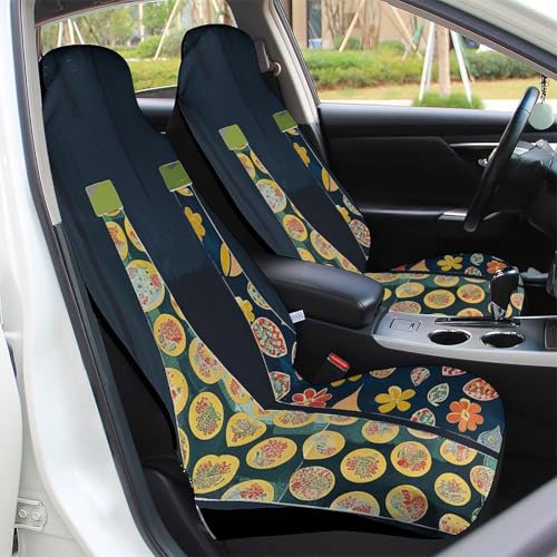 Housse de siège avant auto : lot de 2 protections élastiques pour SUV et camion