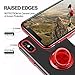Grotech iPhone Xs Max Case, Clear Ring Holder Car Magnetic Slim Fit Flexible Soft TPU Cover for iPhone Xs Max 6.5Inch, Transparent Red