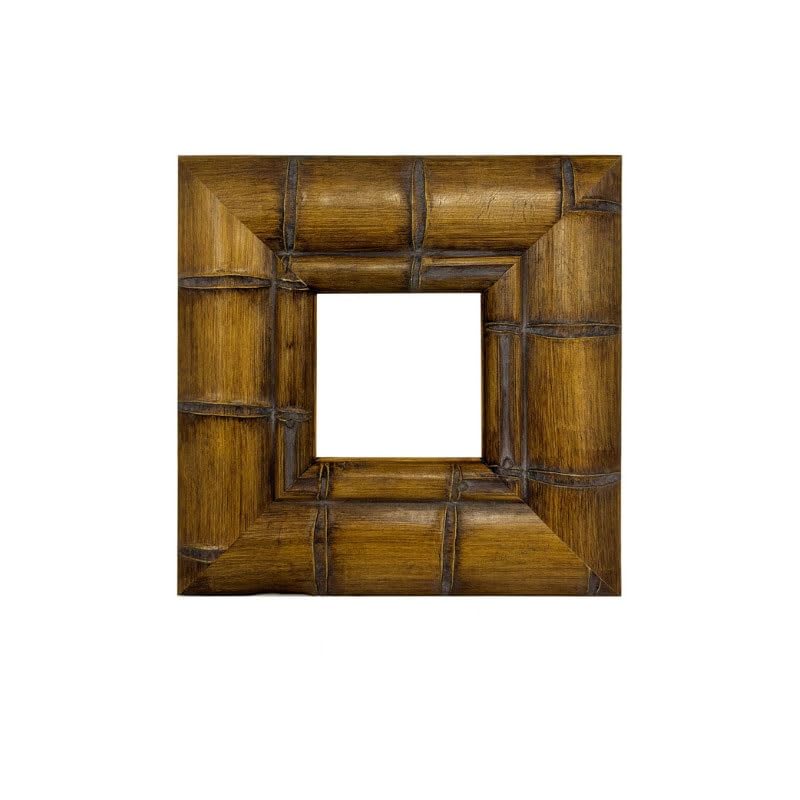 Cadre photo bois massif 10x10cm bord large pour décoration murale salon