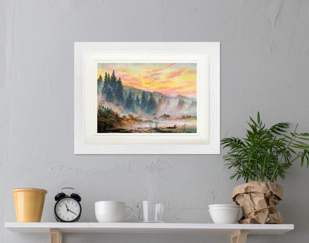 1art1 Caspar David Friedrich 'Der Morgen' Leinwandbild – 40x30 Cm Auf Keilrahmen