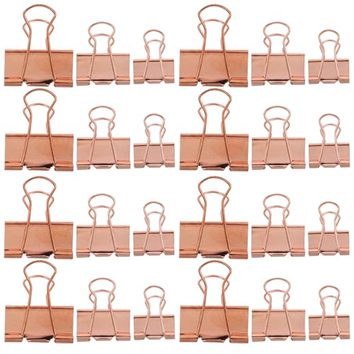 Clips de scrapbooking rose gold lot de 112 pièces pour tri de dossiers