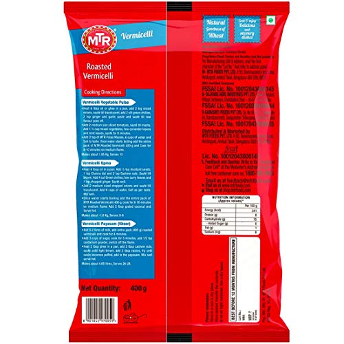 Image of MTR Vegetarian Roasted Vermicelli 400 grams (Pack of 2)