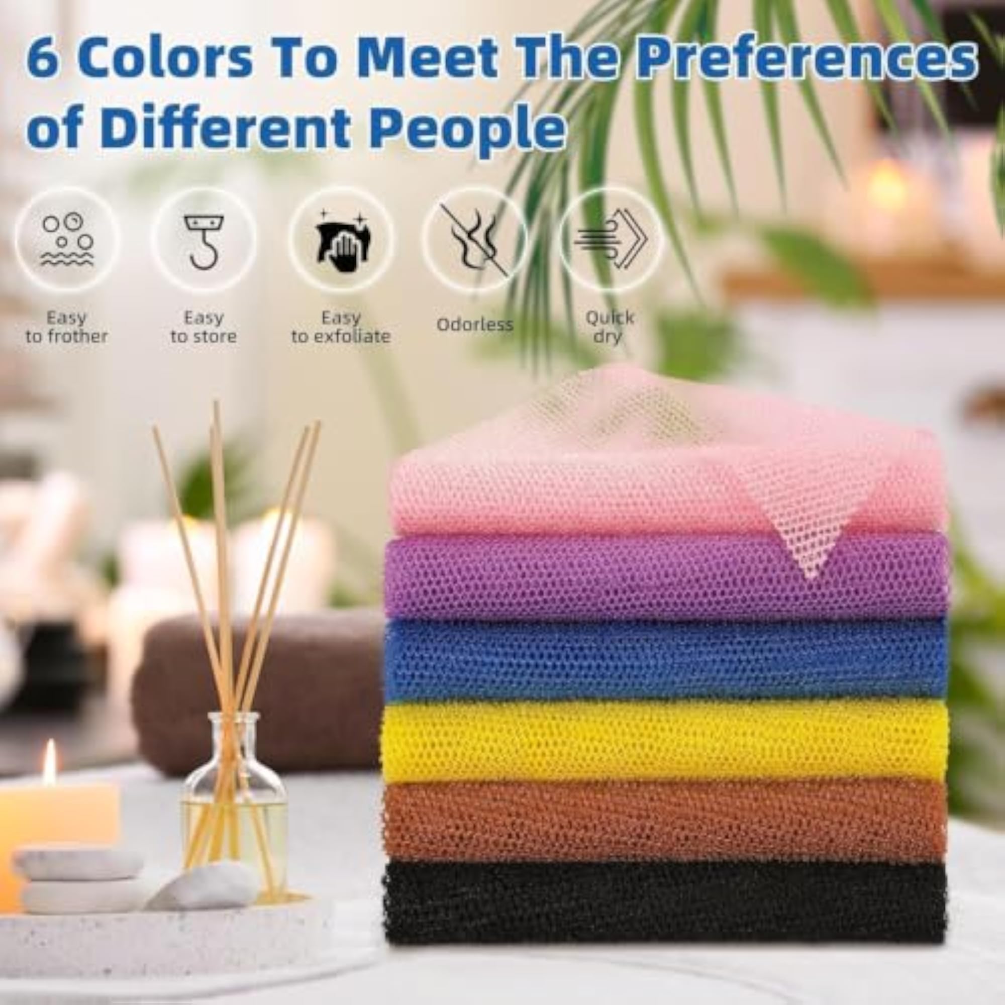 African Net Sponge Cloth for Exfoliating Body Scrubbing
