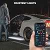 LEDGlow 4pc Bluetooth Million Color LED Underbody Underglow & 6pc Interior Footwell Accent Lighting Kit for Cars - Smartphone App - Courtesy Lights - Create Any Color - Control Box