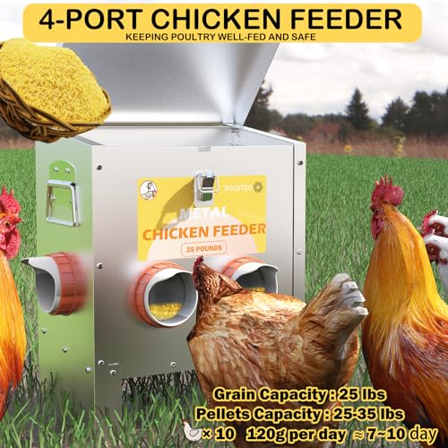 Alimentador automático de frango sem desperdício de metal para aves, grande capacidade, 11 kg para g