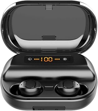 Caricabatterie Per Cuffie Wireless TWS Bluetooth Auricolare Caricabatterie  Display A LED Cuffie Con Microfono : Amazon.it: Elettronica