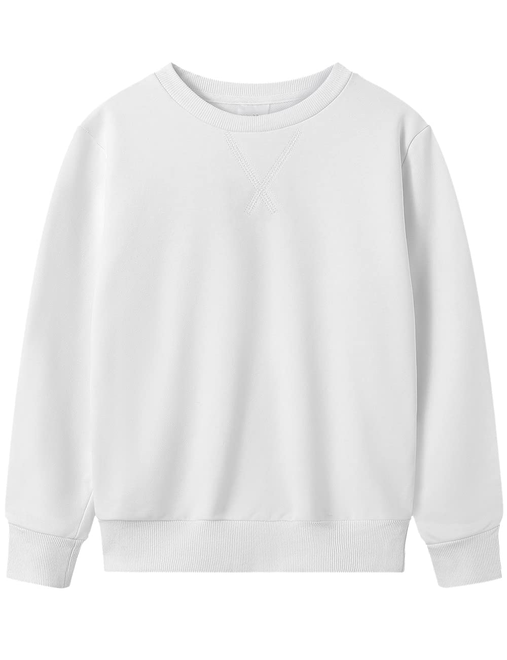 Spring&amp;Gege Youth Basic Sport Crewneck Pullover Sweatshirts for Children（3-14 Years）