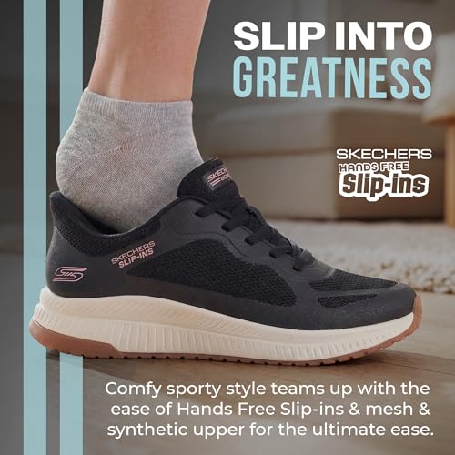 Image of Skechers Womens Hands Free Slip-ins Bobs Squad 4 - Staple Look