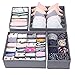 Organizador de Ropa Interior Plegable Organizador de Armario Plegable cajón Divisor 4 Juegos, Plegable Ropa Interior Organizador de Armario para almacenar Calcetines, Bufandas, Sujetador, Corbata