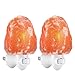 Unilamp Himalayan Salt Lamp, Salt Lamp Night Light with 4 Bulbs,Himalayan Crystal Salt Light Hand Carved Salt Rock Lamp with UL-Approved Wall Plug for Air Purifying, Lighting and Decoration(2-Pack)