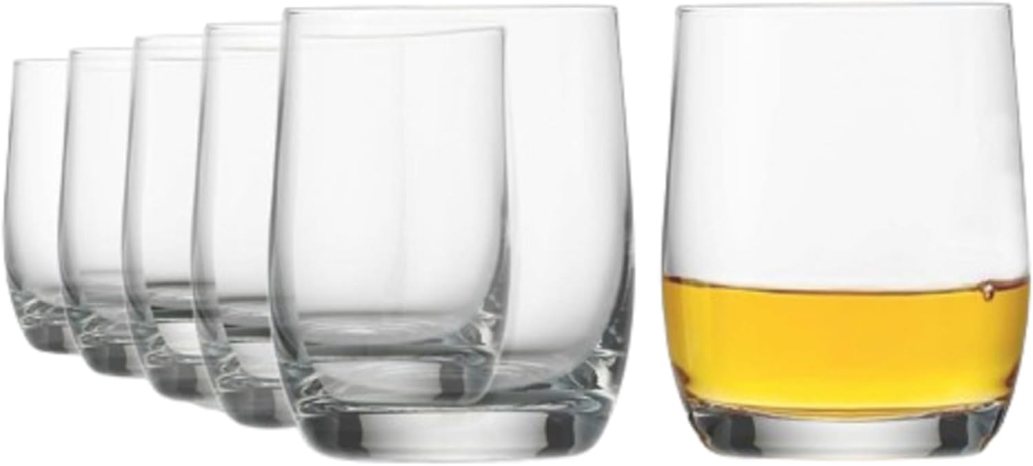 Stölzle Lausitz Whiskey Glasses Wine Country 6-Piece Set 6 oz – Elegant Whiskey Tumblers in Timeless Design – Whiskey Glasses Made of Lead-Free Crystal Glass – Dishwasher & Shock Resistant