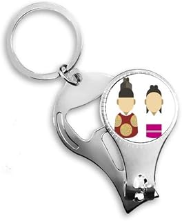 Coreia Tradicional Príncipe e Princesa Alicate de Unha Chaveiro Abridor de Garrafas