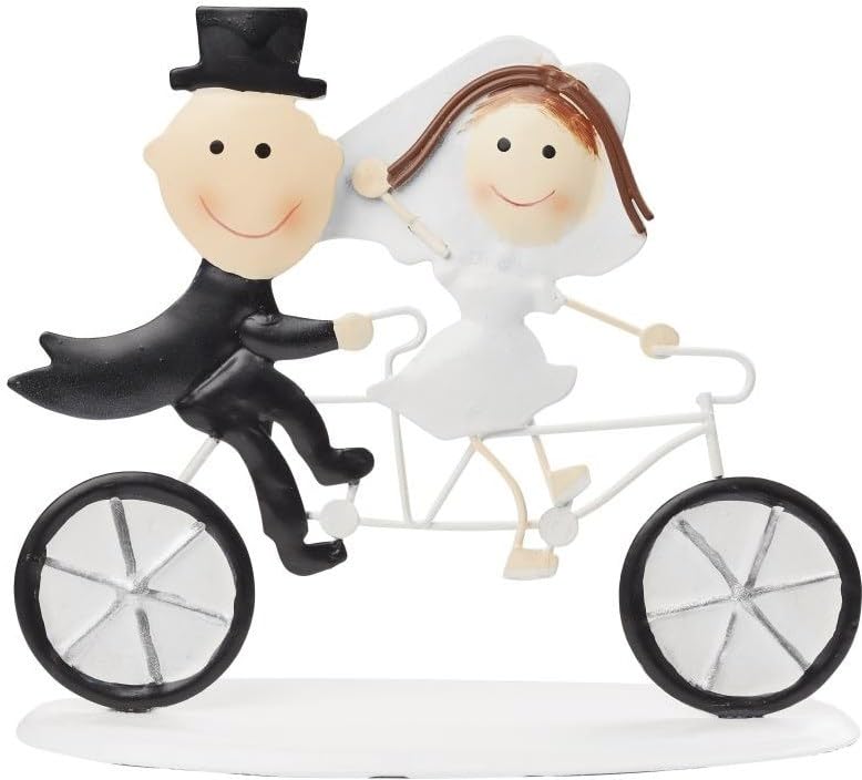 Bicicletta per matrimonio, 12,5 x 10 cm, in metallo