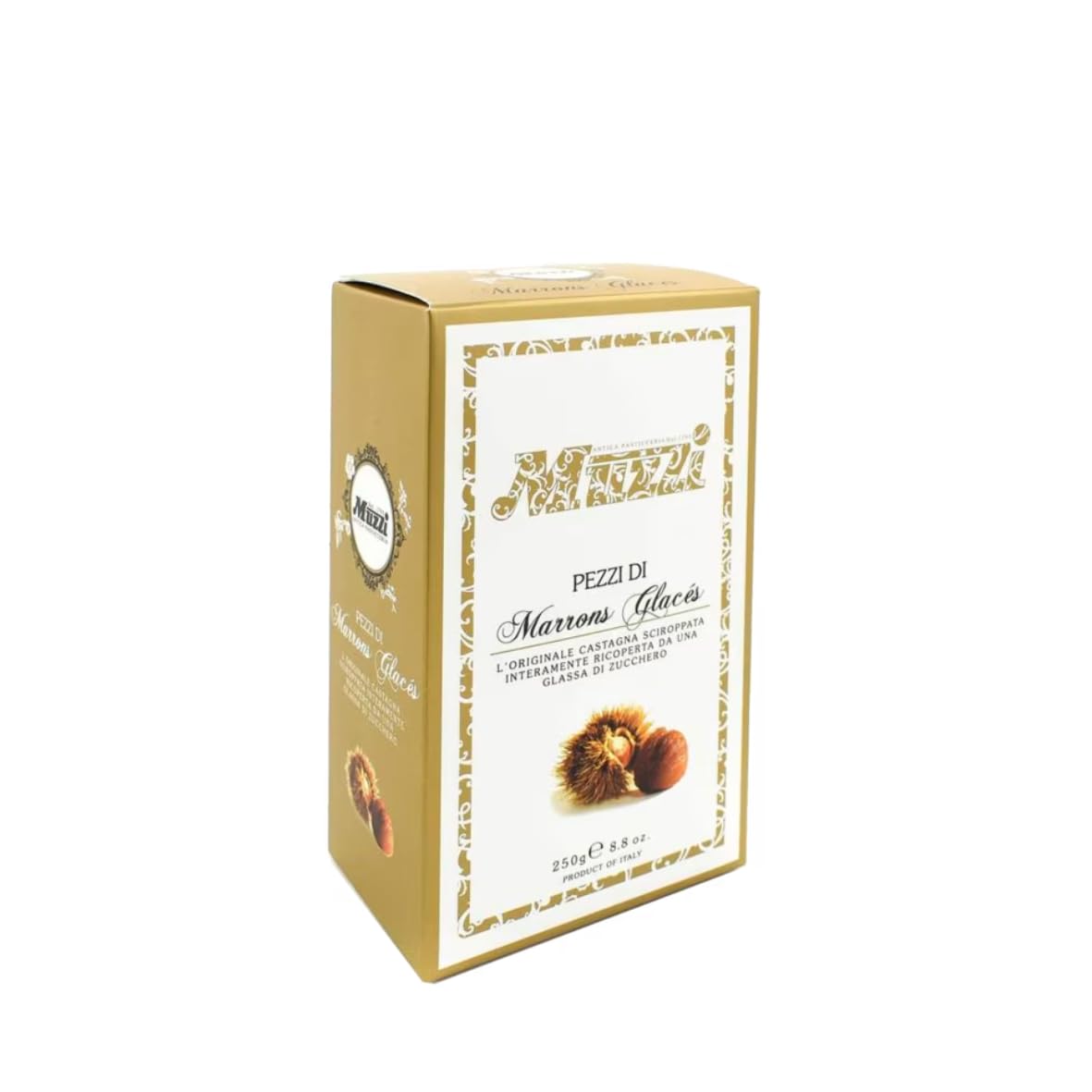 Marrons Glaces Muzzi Confezione Regalo In Pezzi Confezione Regalo da 250g Dolce Natale
