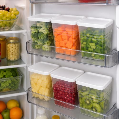 Image of Krevo Fridge Storage Containers 3600ml Pack of 18 | Airtight BPA Free White