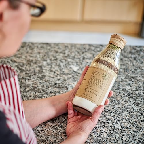 BOTTLEBREAD Brotbackmischung im Glas ’’Flaschenpost’’ Backmischung im Glas Flasche Geschenk Geschenkidee Einzug Einzugsgeschenk Umzug Werbegeschenk individuellgeschenk