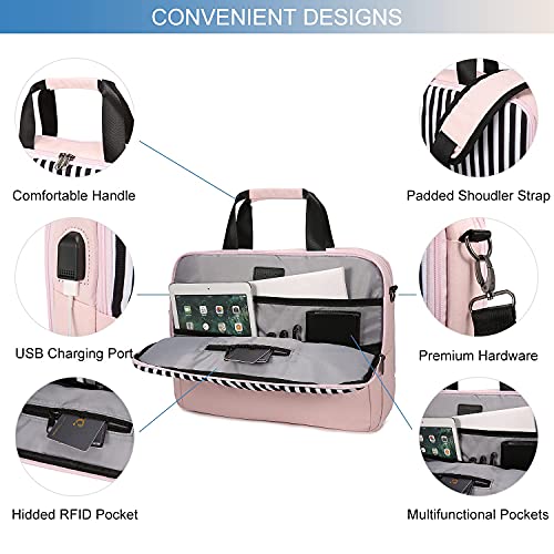 LOVEVOOK 15.6 inch Messenger Bag with USB Port for Men - Image 4