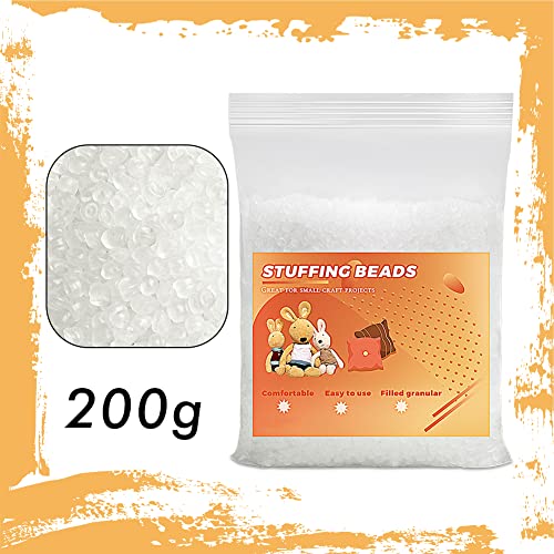 Image of Doll Stuffing Beads, 7oz Weight Stuffing Beads, Craft Plastic Filler Beads for Weighted Stuffed Animal - 200g