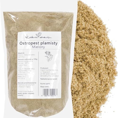 Mariendistelsamen Gemahlen 1 kg – Natürlich & Ballaststoffreich – Für Leber- & Verdauungsunterstützung – 100% rein & ohne Zusatzstoffe | KUCHNIA ZDROWIA