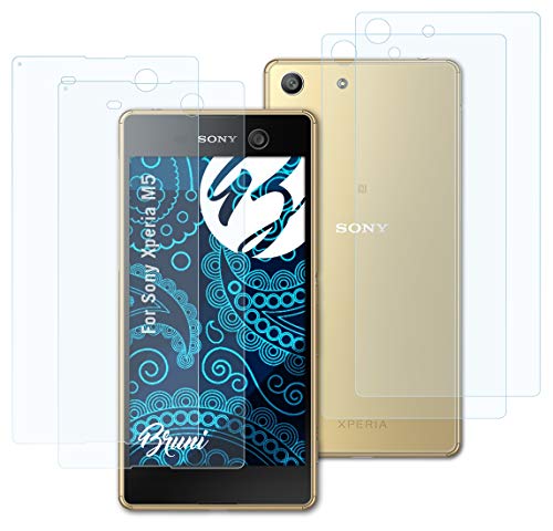 Bruni Protecteur d'écran Compatible avec Sony Xperia M5 Film Protecteur, Cristal Clair Écran Protecteur (Set de 2)