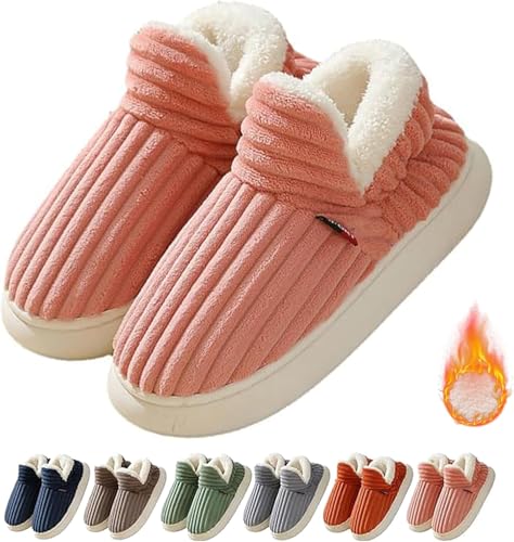 Pluffi The Cozy & Stylish Slipper,Pluffi Slipper Booties,Unisex Winter Cozy Fashion Slippers Casual Home Shoes (40/41EU,Pink)