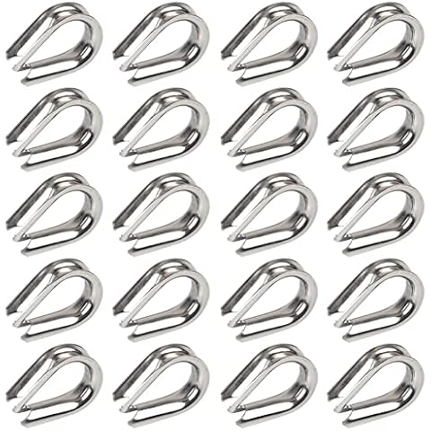 CONPHERON M2-M20 Stainless Steel Wire Rope Thimbles Cable Lug Heart Thimble Wire Rope Cable Thimbles Rigging Tools Cover