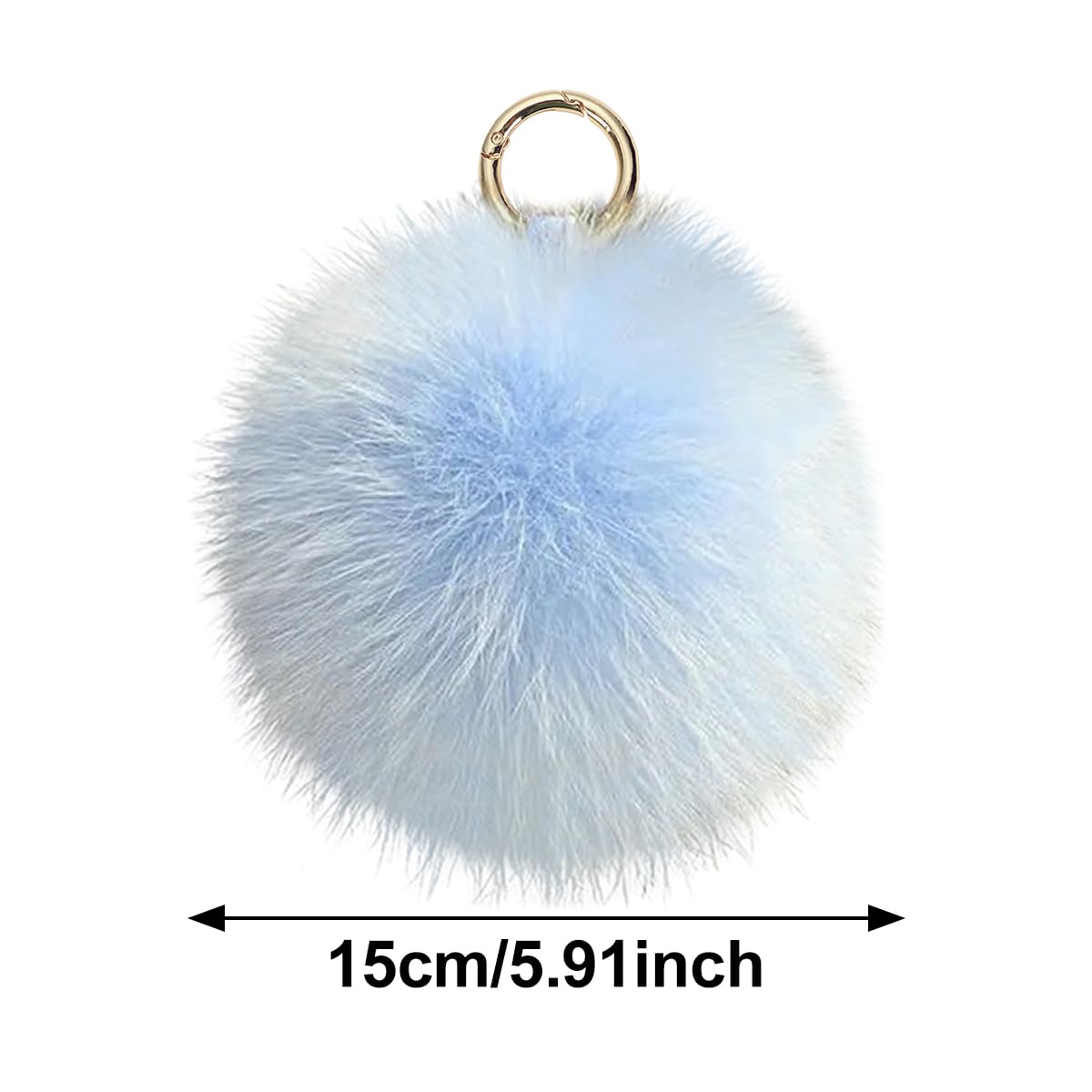 Llavero de bola de lujo, llavero esponjoso para mujer, elegante dije para bolso, regalo de joyería