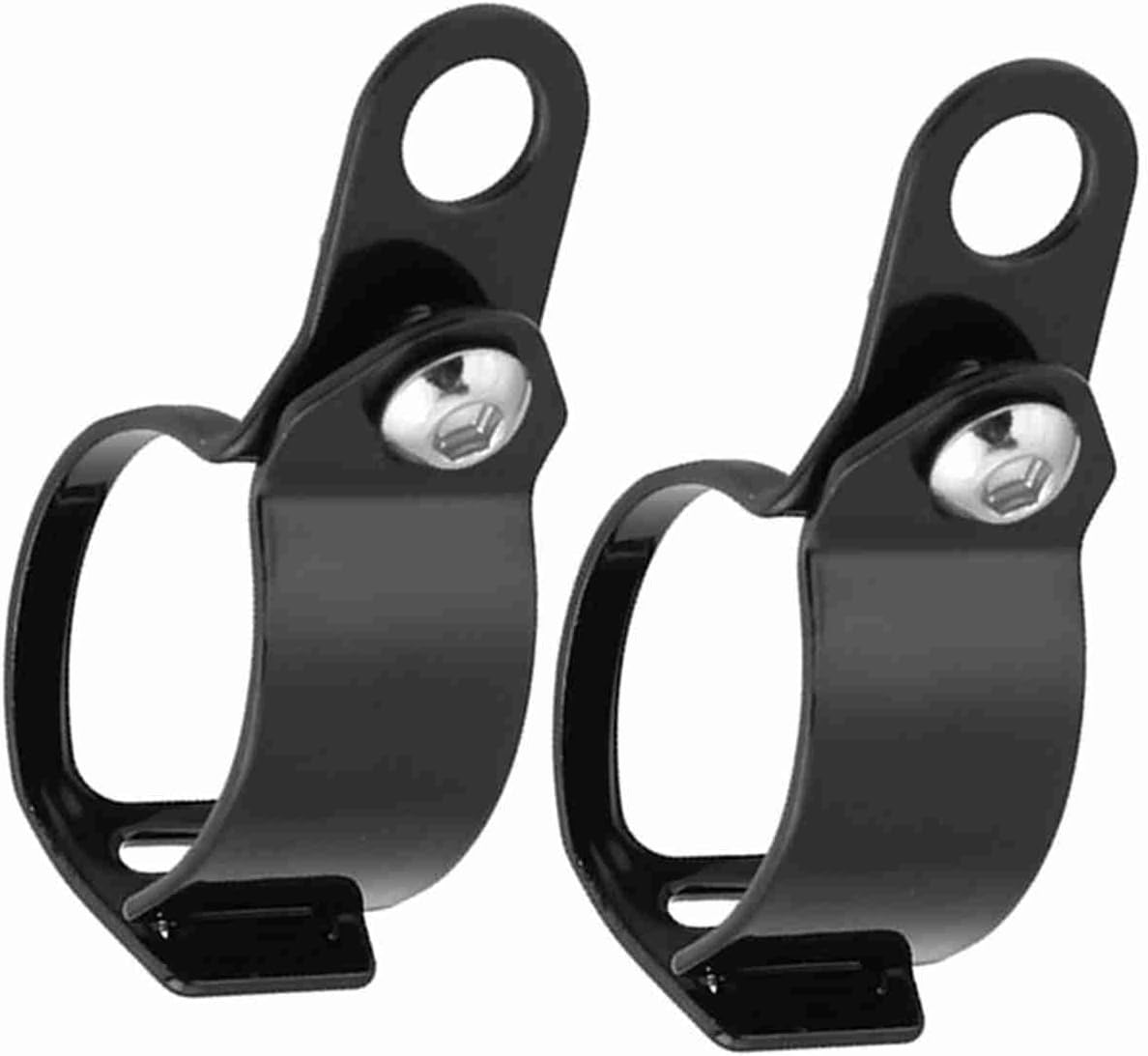 Estink Turn Light Mount Bracket, Steel, Easy Installation, Fit 30-45mm Front Forks for Scooters (Black)