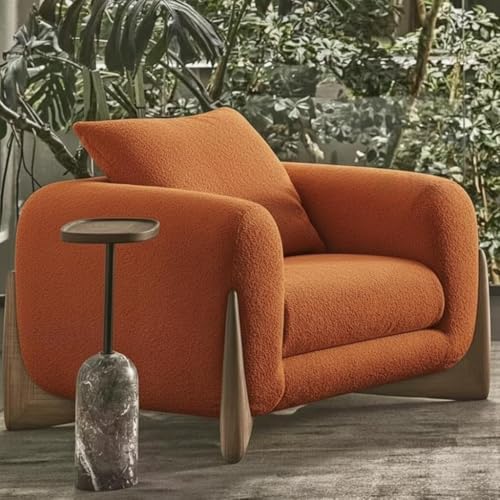 Image of Classic 3+1= 4 Seater with Footrest Seater Sofa Set Luxury Chesterfield Modern Fahionalable Sleeper Sofa for Living Room, Dining Room, (3+1+Ottoman Rust Orangesofa Set Boucle Fabric)
