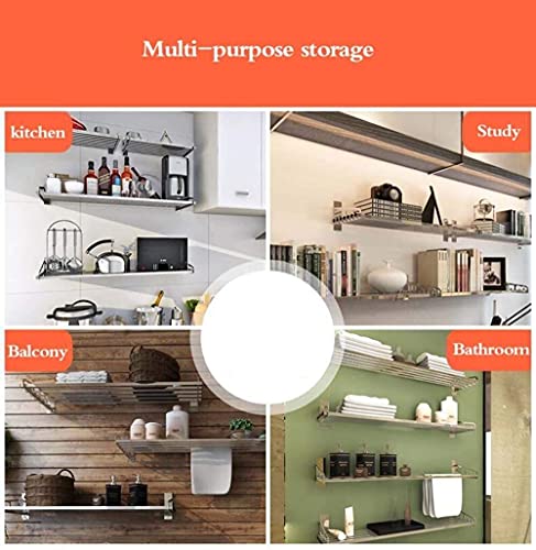 Support micro-ondes mural étagère cuisine inox 7 tubes ronds