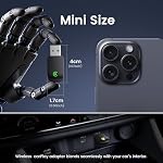 Wireless CarPlay Adapter for iPhone - Convert Wired to Wireless, Mini USB Design, Plug & Play - Compatible with Cars with Apple CarPlay - Includes USB-C Cable - Fast Connection, No Latency (Black) - Image 2