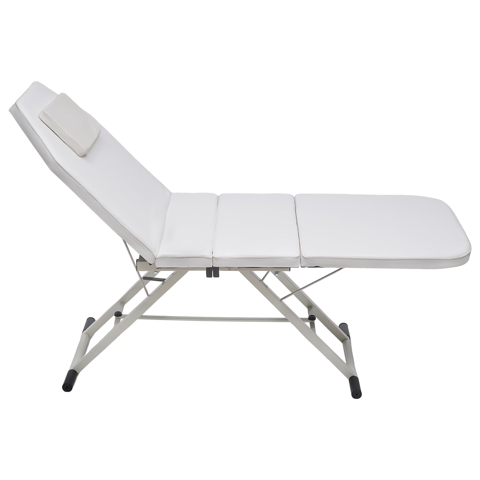 Klappbar Massageliege,Tragbare Massageliege, Mobiler Massagetisch, Faltbares Spa-Bett Tattoo-Bett Schönheitssalon Therapie Tattoo-Liege Leichtgewicht, Anti-Rutsch-Matte, weiß