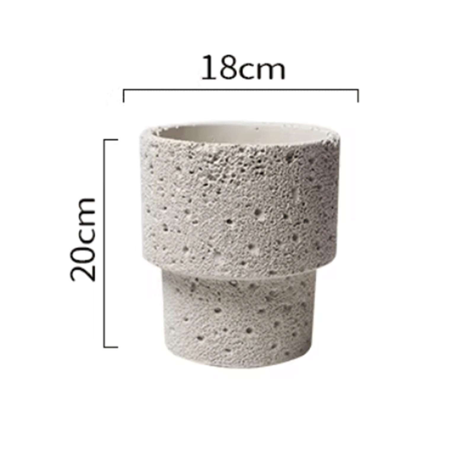 doniczka Stylowa i minimalistyczna betonowa donica na sukulenty, idealna do użytku w pomieszczeniach(Czarny,Duży)