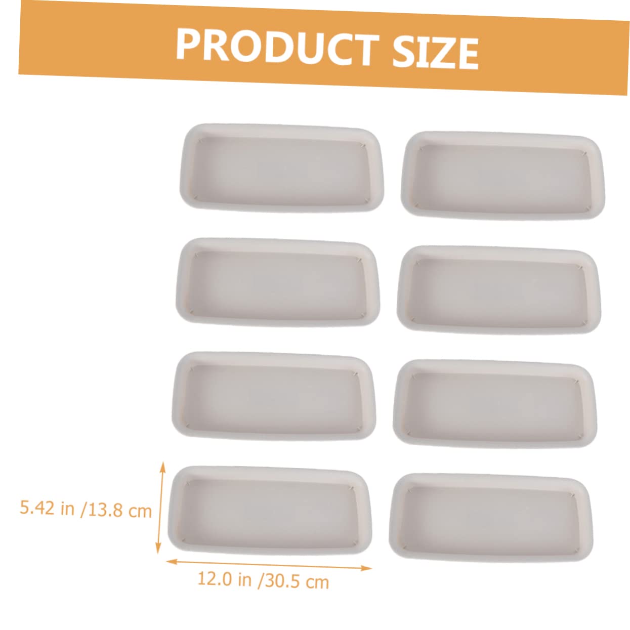 ibasenice 8piezas Platos para Plantas De Interior y Exterior Bandejas Rectangulares Bandejas De Drenaje Resistentes y Duraderas