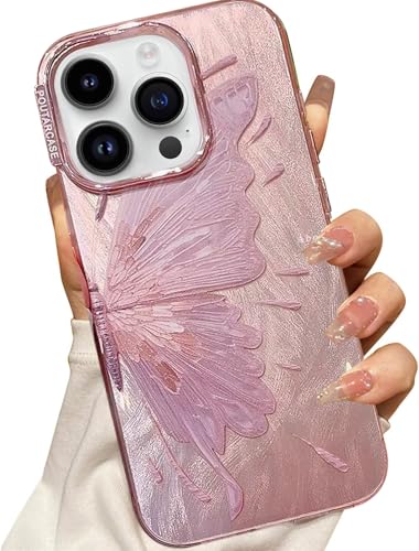 Image of DIZORO iPhone 15 Pro Max Case,Compatible with MagSafe, Non Yellow Military-Grade Drop Protection & Hard PC Back Cover Slim Transparent Anti-Scratch Shockproof Phone Case (Rose Gold)
