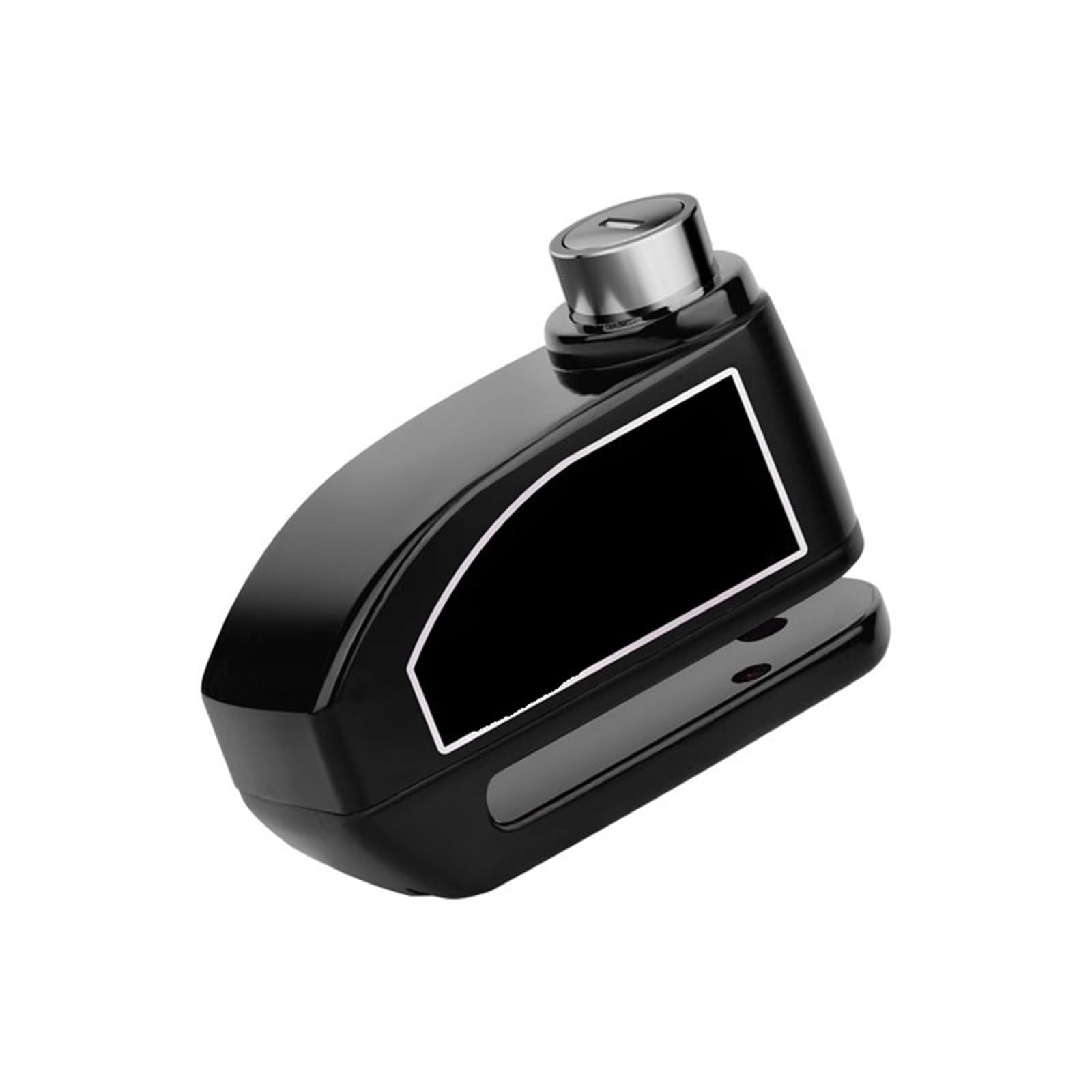 Arupmn Black Chain Lock Anti-Theft Alarm Motorcycle Scooter Brake Disc Motorcycle Handlebar Lock(Black)