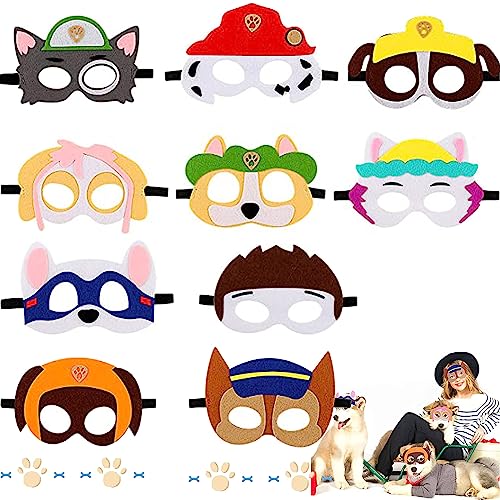 10 Pezzi Mascherine Feltro, Party Maschere
