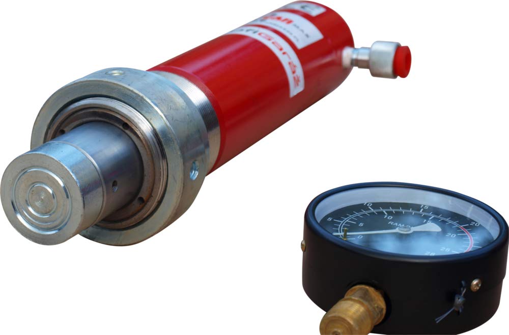 Carmax Werkstattpresse Satz 20T Hydraulikpumpe Druckluft Hydraulikzylinder Manometer