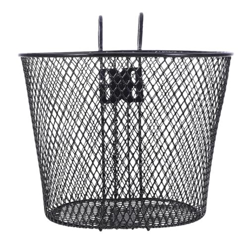 healvian 頑丈なアイアン製自転車バスケット 多機能フロント収納 バイク用野菜カゴ 耐久性重視 通勤通学に 山地車キッズスクーター対応