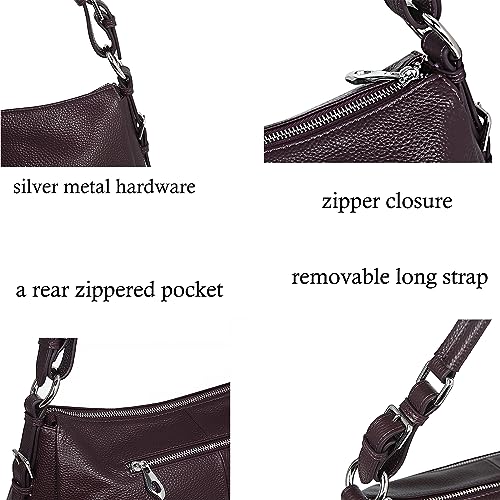 HESHE Leather Purses and Handbags Hobo Shoulder Bags Tote Bag Crossbody Purse Ladies Designer Satchel Bags4